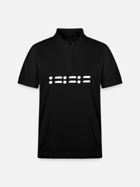 Line Dots Point Shapes Pattern - Stanley/Stella Unisex Organic Polo Shirt PREPSTER - black
