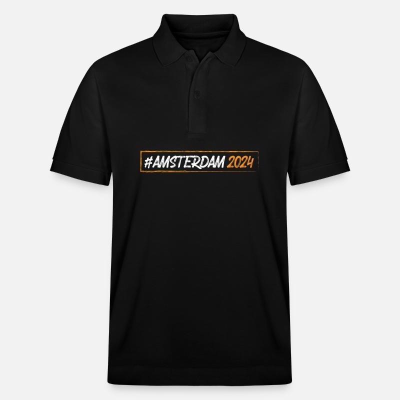 Amsterdam 2024 - Stanley/Stella Unisex Bio-Poloshirt PREPSTER - Schwarz