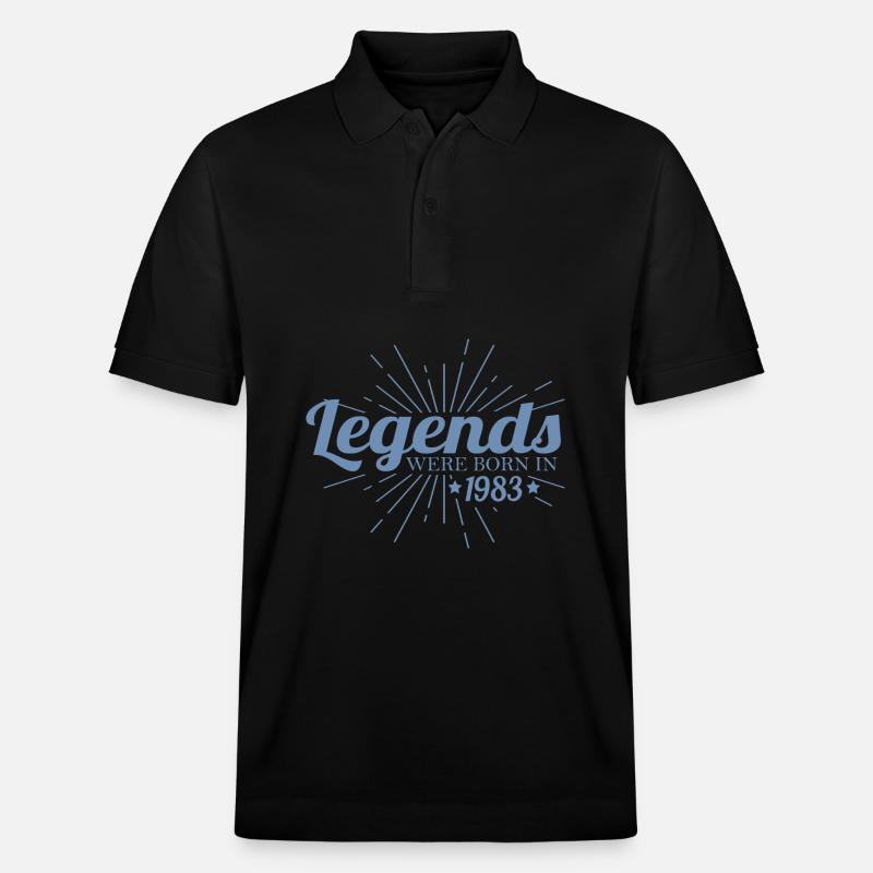 Legenden wurden 1983 geboren - Stanley/Stella Unisex Bio-Poloshirt PREPSTER - Schwarz