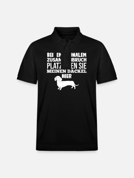Hund Dackel - Stanley/Stella Unisex Bio-Poloshirt PREPSTER - Schwarz