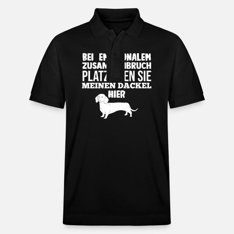 Hund Dackel - Stanley/Stella Unisex Bio-Poloshirt PREPSTER - Schwarz