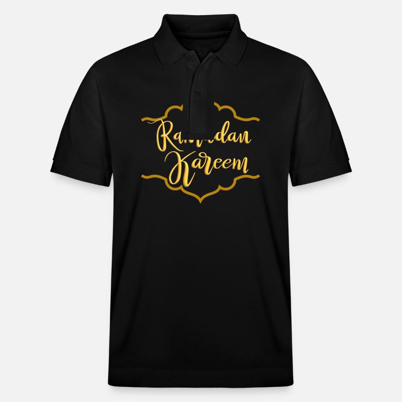 Ramadan Kareem Golden Logo - Stanley/Stella Unisex Bio-Poloshirt PREPSTER - Schwarz