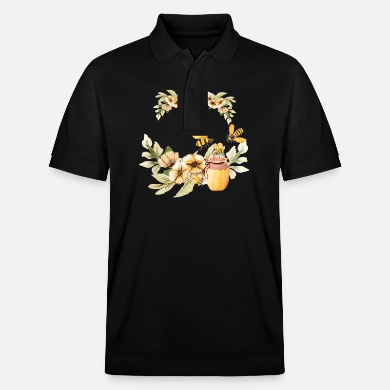 Pot de miel - Polo PREPSTER bio Stanley/Stella Unisexe - noir