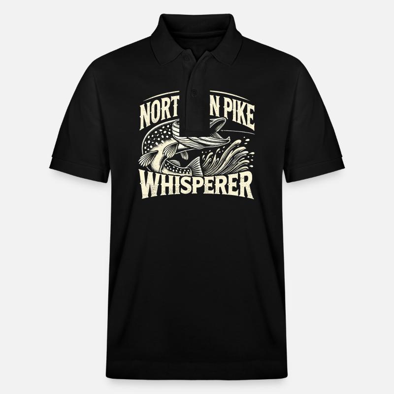 Der Hechtflüsterer - Stanley/Stella Unisex Bio-Poloshirt PREPSTER - Schwarz