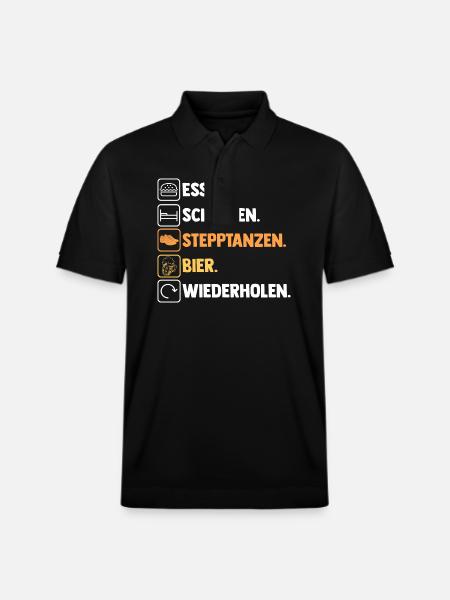 Tänzer Bier Stepptanz - Stanley/Stella Unisex Bio-Poloshirt PREPSTER - Schwarz