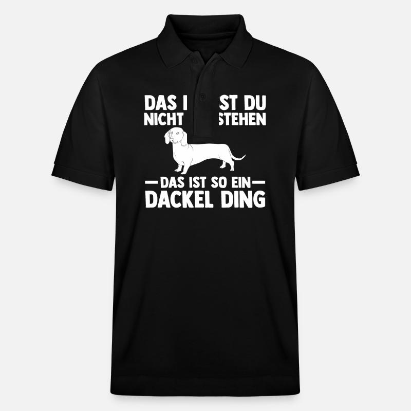 Hund Dackel - Stanley/Stella Unisex Bio-Poloshirt PREPSTER - Schwarz