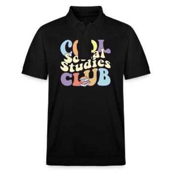 Cool Social Studies Club AP World History - Polo PREPSTER bio Stanley/Stella Unisexe - noir - Devant - Roxy (174cm) & Andy (188cm)