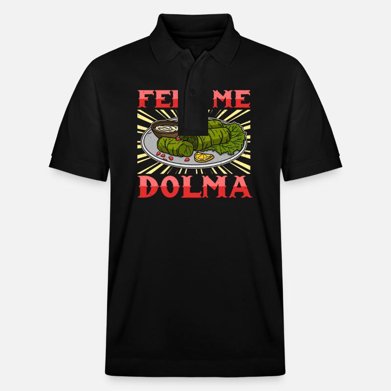 Dolma Balkan Feinschmecker Küche Rezept - Stanley/Stella Unisex Bio-Poloshirt PREPSTER - Schwarz