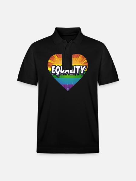 LGBTQ Equality - Stanley/Stella Unisex Organic Polo Shirt PREPSTER - black