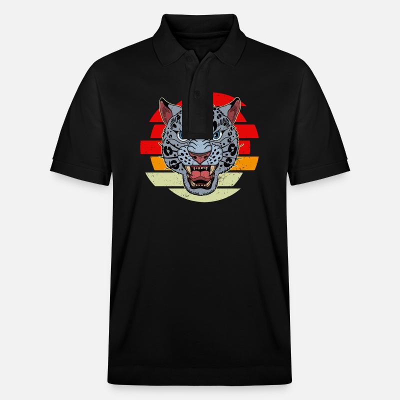 Kasachstan Herkunft Schneeleopard National - Stanley/Stella Unisex Bio-Poloshirt PREPSTER - Schwarz