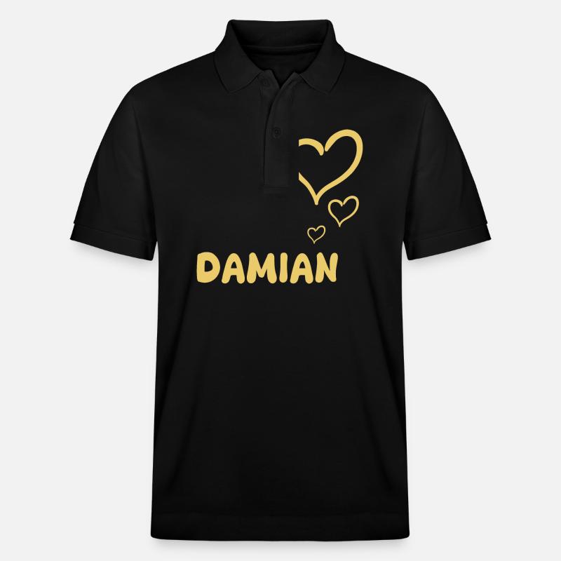 Prénom Damian - Polo PREPSTER bio Stanley/Stella Unisexe - noir