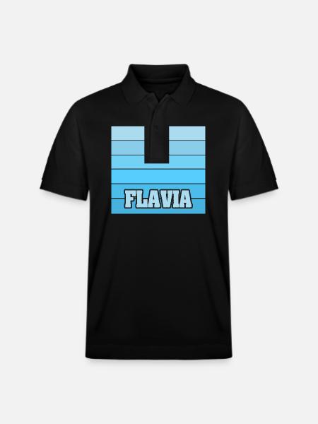 Women's name Flavia - Stanley/Stella Unisex Organic Polo Shirt PREPSTER - black