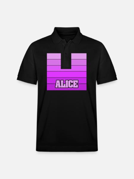 Gift for Alice - Stanley/Stella Unisex Organic Polo Shirt PREPSTER - black