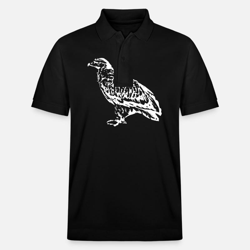 Falken Vogel Vögel - Stanley/Stella Unisex Bio-Poloshirt PREPSTER - Schwarz