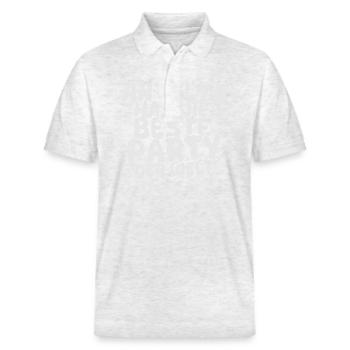 Cadeau pour Antalya - Polo PREPSTER bio Stanley/Stella Unisexe - blanc chiné - Devant - Roxy (174cm) & Andy (188cm)