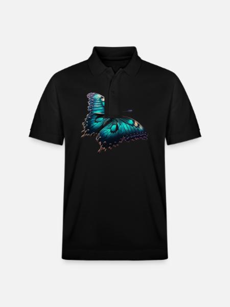 Papillon, chenille, insecte - Polo PREPSTER bio Stanley/Stella Unisexe - noir