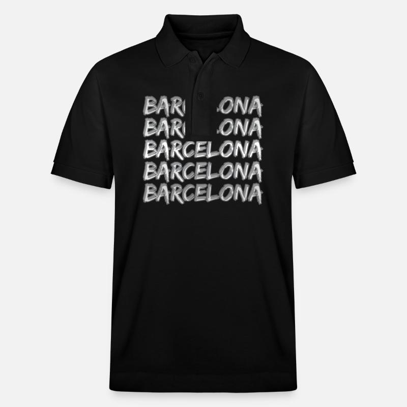 Barcelona als Reise - Stanley/Stella Unisex Bio-Poloshirt PREPSTER - Schwarz