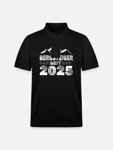 Born 2025 - Stanley/Stella Unisex Organic Polo Shirt PREPSTER - black