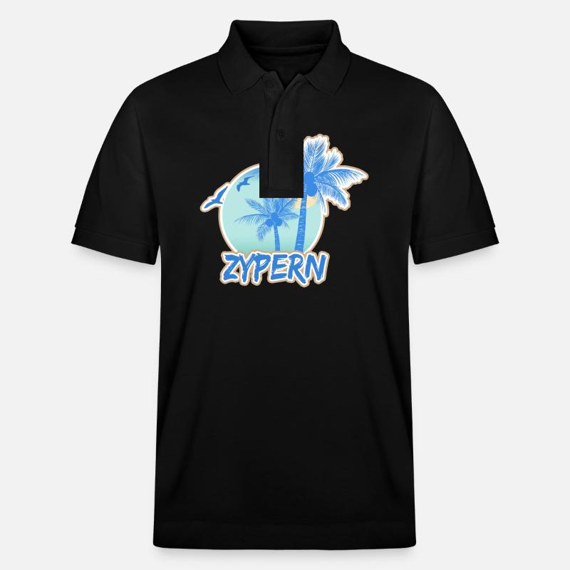 Urlaub Zypern - Stanley/Stella Unisex Bio-Poloshirt PREPSTER - Schwarz