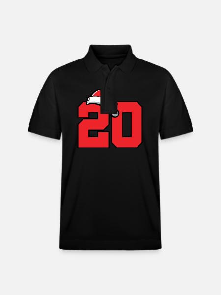 20 Number Christmas - Stanley/Stella Unisex Organic Polo Shirt PREPSTER - black