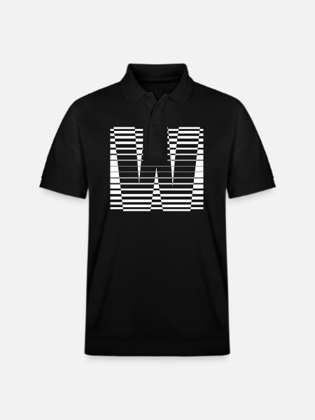 INITIAL W - Stanley/Stella Unisex Organic Polo Shirt PREPSTER - black