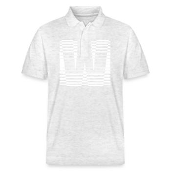 INITIAL W - Stanley/Stella Unisex Organic Polo Shirt PREPSTER - heather white - Front - Roxy (174cm) & Andy (188cm)