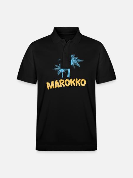 Morocco as Morocco - Stanley/Stella Unisex Organic Polo Shirt PREPSTER - black