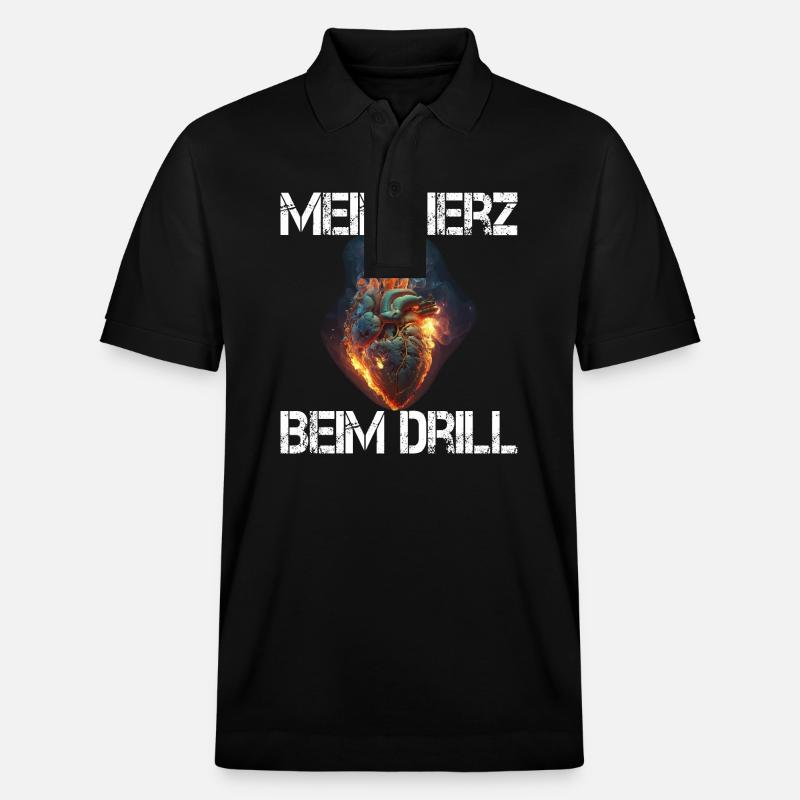 Herz Adrenalin Angeln Drillen - Stanley/Stella Unisex Bio-Poloshirt PREPSTER - Schwarz