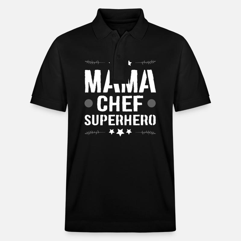 Mama Chef Superheld Mutter - Stanley/Stella Unisex Bio-Poloshirt PREPSTER - Schwarz