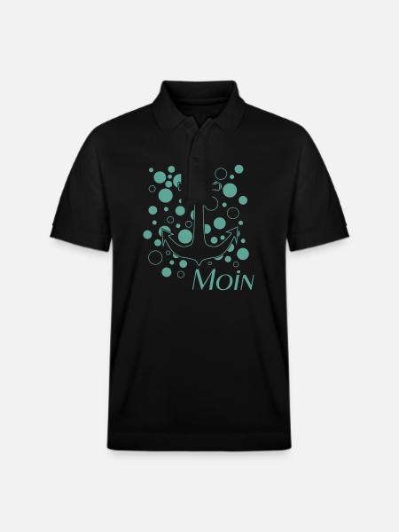 Moin Anker Hamburg Skipper - Stanley/Stella Unisex Bio-Poloshirt PREPSTER - Schwarz