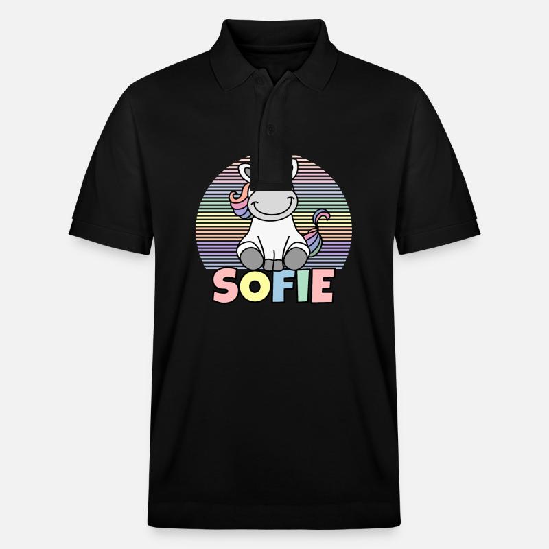 Sofie Einhorn Name - Stanley/Stella Unisex Bio-Poloshirt PREPSTER - Schwarz