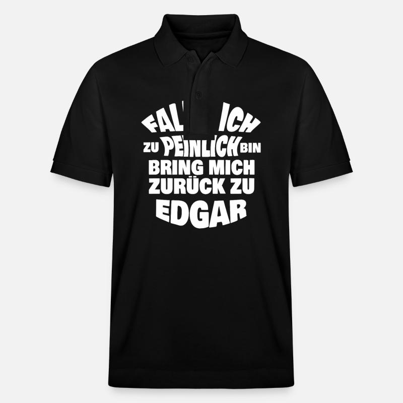 Gift for Edgar - Stanley/Stella Unisex Organic Polo Shirt PREPSTER - black
