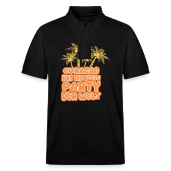 Curacao Holidays - Stanley/Stella Unisex Organic Polo Shirt PREPSTER - black - Front - Roxy (174cm) & Andy (188cm)