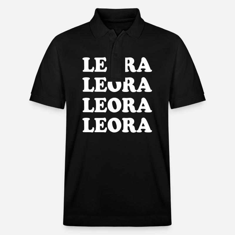 Leora als Name - Stanley/Stella Unisex Bio-Poloshirt PREPSTER - Schwarz