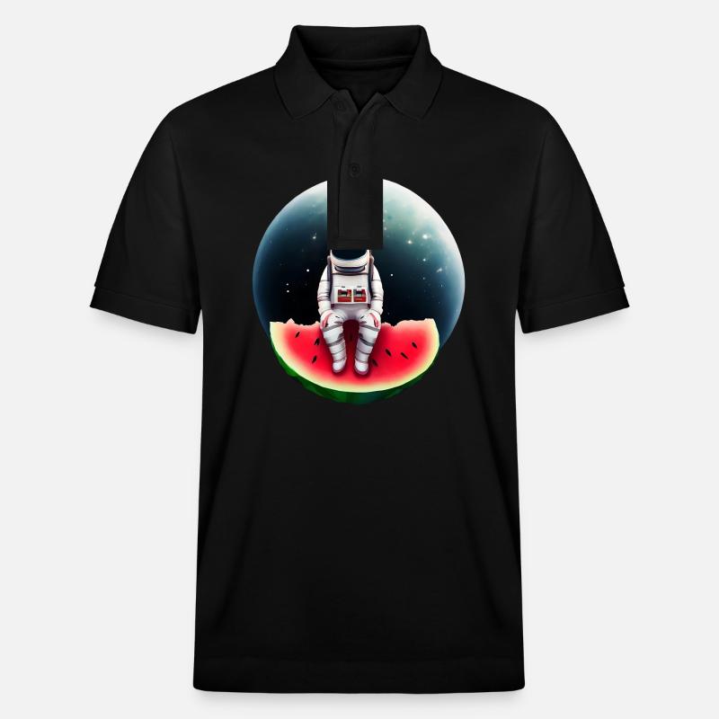 Astronaute sur pastèque - Polo PREPSTER bio Stanley/Stella Unisexe - noir