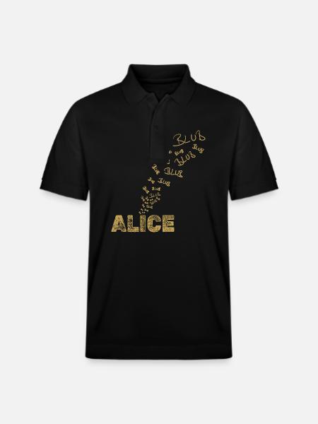 Gift for Alice - Stanley/Stella Unisex Organic Polo Shirt PREPSTER - black