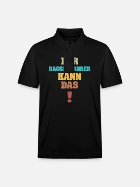 Geschenk für Baggerfahrer - Stanley/Stella Unisex Bio-Poloshirt PREPSTER - Schwarz