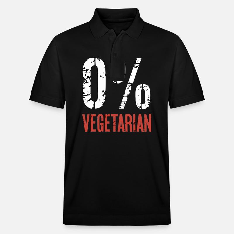 0% Vegetarian 9 - Stanley/Stella Unisex Bio-Poloshirt PREPSTER - Schwarz