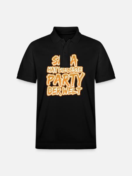 Gift for Saba - Stanley/Stella Unisex Organic Polo Shirt PREPSTER - black