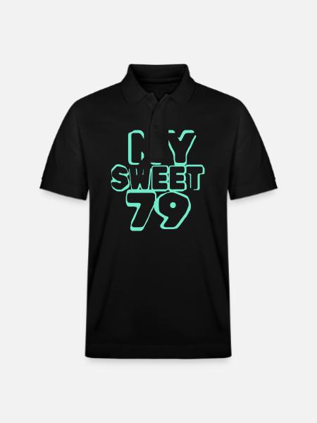 Birthday 79 - Stanley/Stella Unisex Organic Polo Shirt PREPSTER - black