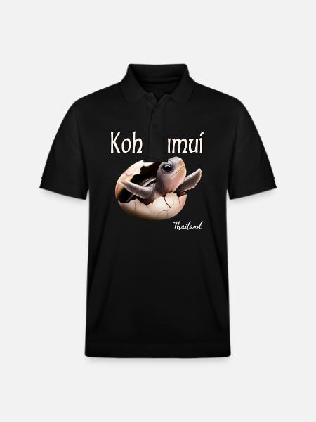 Koh Samui, Thailand - Stanley/Stella Unisex Organic Polo Shirt PREPSTER - black