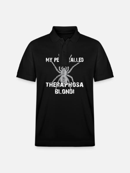 My pet's name is Theraphosa Blondi - Stanley/Stella Unisex Organic Polo Shirt PREPSTER - black