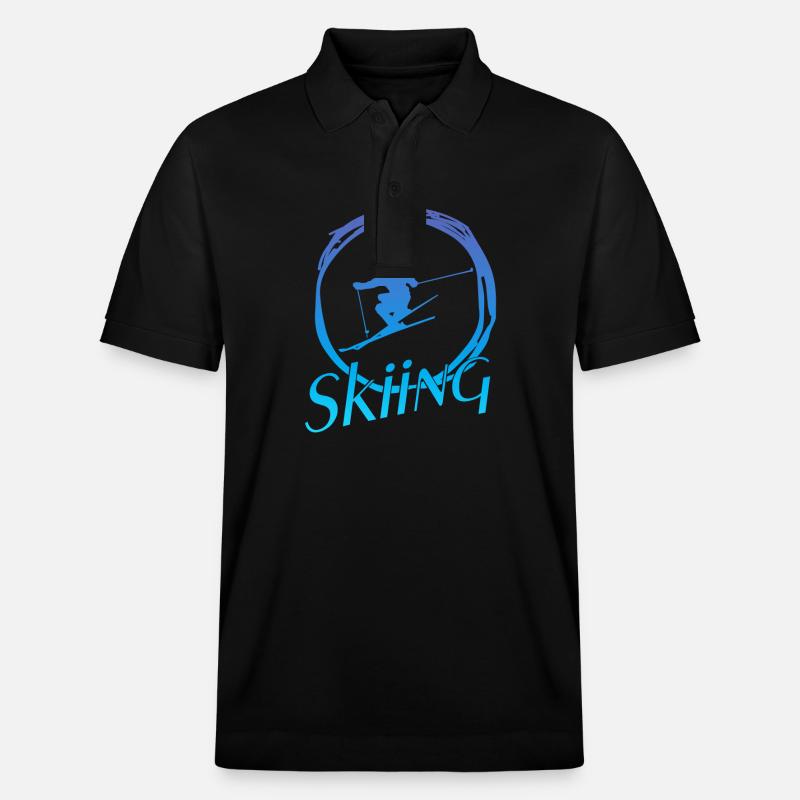 Skiing - Stanley/Stella Unisex Bio-Poloshirt PREPSTER - Schwarz