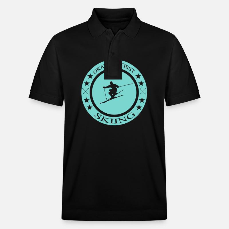 ski fahren - Stanley/Stella Unisex Bio-Poloshirt PREPSTER - Schwarz