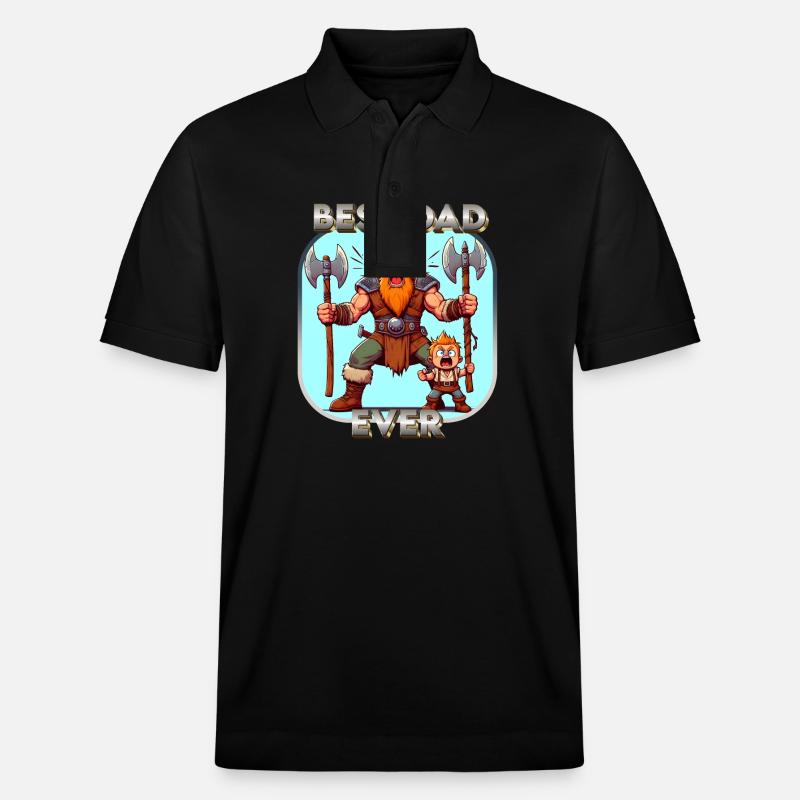 Best Dad Ever - Stanley/Stella Unisex Bio-Poloshirt PREPSTER - Schwarz