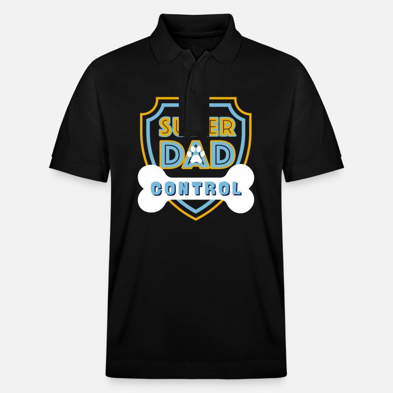 Super Dad Control Bleu Clair - Polo PREPSTER bio Stanley/Stella Unisexe - noir