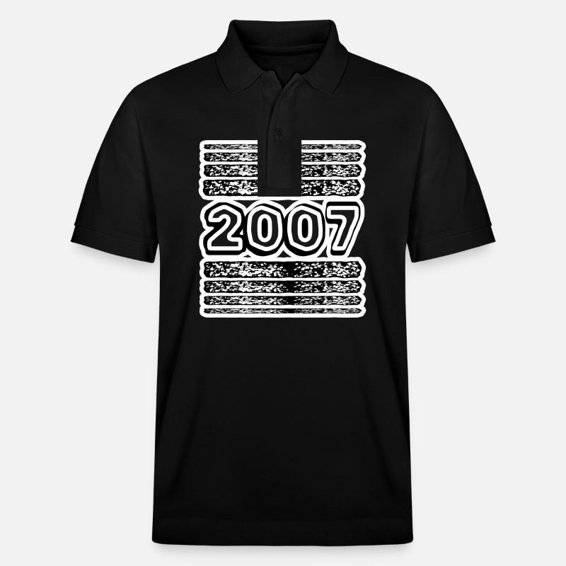 Jahr 2007 - Stanley/Stella Unisex Bio-Poloshirt PREPSTER - Schwarz