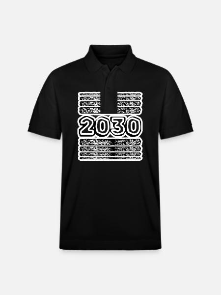 Year 2030 - Stanley/Stella Unisex Organic Polo Shirt PREPSTER - black
