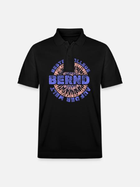 First name Bernd - Stanley/Stella Unisex Organic Polo Shirt PREPSTER - black