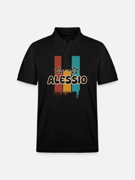 Gift for Alessio - Stanley/Stella Unisex Organic Polo Shirt PREPSTER - black